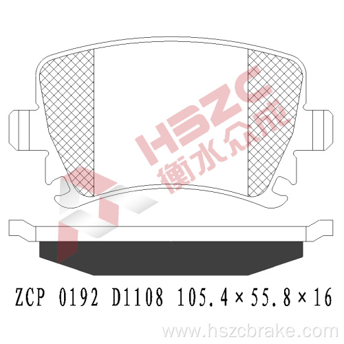 FMSI D1108 car ceramic brake pad for VW